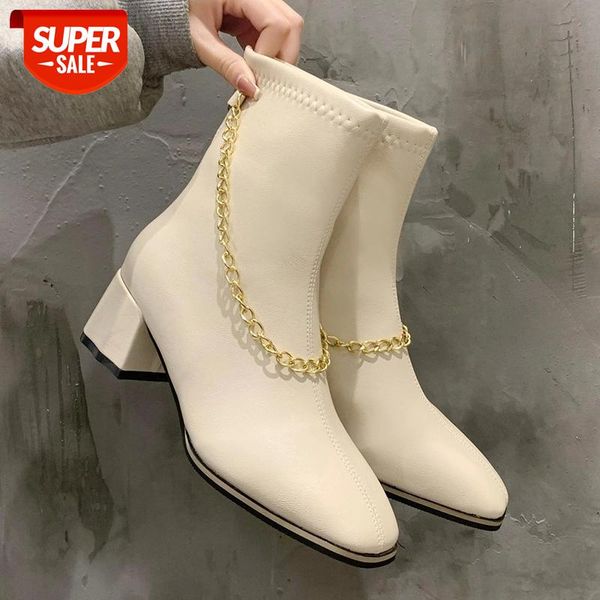 lucyever fashion metal chain pu leather boots women elegant square toe heels ankle boots ladies elastic winter womens shoes #fv5e, Black
lucyever fashion metal chain pu leather boots women elegant square toe heels ankle boots ladies elastic winter womens shoes #fv5e, Black