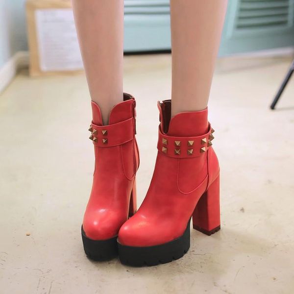 pxelena retro rivet motorcycle ankle boots women punk gothic shoes thick chunky block high heels platform short boots 2020 hot, Black
pxelena retro rivet motorcycle ankle boots women punk gothic shoes thick chunky block high heels platform short boots 2020 hot, Black