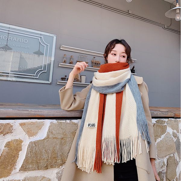 new autumn and scarves winter korean version long thickened warm women's cashmere imitation neckband, Blue;gray
new autumn and scarves winter korean version long thickened warm women's cashmere imitation neckband, Blue;gray