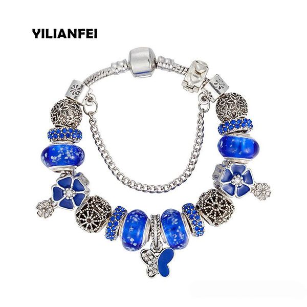 charm bracelets yilianfei butterfly pendant fashion noble elegant & bangles with diy violet chamilia beads for women bt0189, Golden;silver
charm bracelets yilianfei butterfly pendant fashion noble elegant & bangles with diy violet chamilia beads for women bt0189, Golden;silver