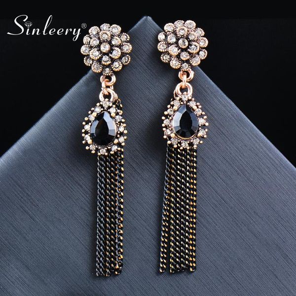sinleery solid flower tassels drop earrings for women cubic zirconia retro jewelry accessories es632 ssp, Silver
sinleery solid flower tassels drop earrings for women cubic zirconia retro jewelry accessories es632 ssp, Silver