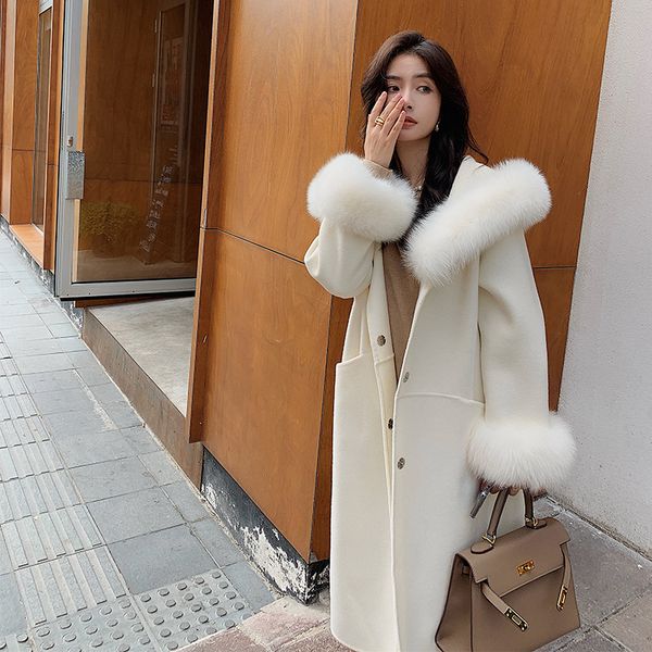 fashion design winter ladies wool coat with fluffy pockests real fox skin thick jacket outerwear female streetwear 90js, Black
fashion design winter ladies wool coat with fluffy pockests real fox skin thick jacket outerwear female streetwear 90js, Black