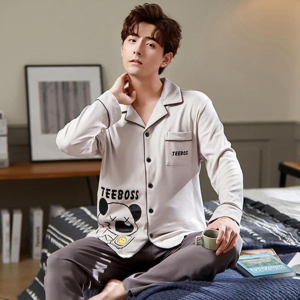 men's sleepwear 100% cotton pijamas men cartoon print pijama masculino long sleeve pajamas for male pajama soft pyjama homme home suit, Black;brown
men's sleepwear 100% cotton pijamas men cartoon print pijama masculino long sleeve pajamas for male pajama soft pyjama homme home suit, Black;brown