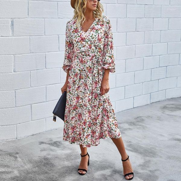 casual dresses fashion v-neck floral print women dress 2021 spring full sleeve lace-up waist long female elegant a-line vestidos1, Black;gray
casual dresses fashion v-neck floral print women dress 2021 spring full sleeve lace-up waist long female elegant a-line vestidos1, Black;gray