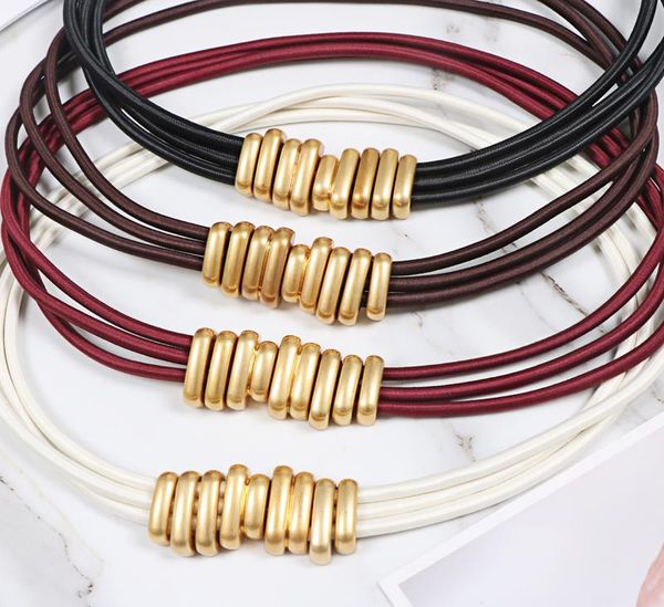 belts pure copper buckle waistband high elastic belt women brand brass waist autumn winter coat decoration, Black;brown
belts pure copper buckle waistband high elastic belt women brand brass waist autumn winter coat decoration, Black;brown