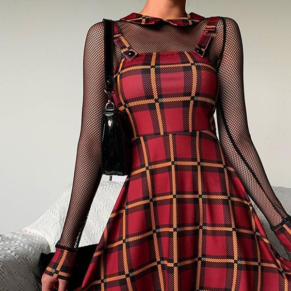 rosetic gothic red plaid dress women spaghetti strap spring summer short dresses womens long sleeve mesh patchwork punk, Black;gray
rosetic gothic red plaid dress women spaghetti strap spring summer short dresses womens long sleeve mesh patchwork punk, Black;gray