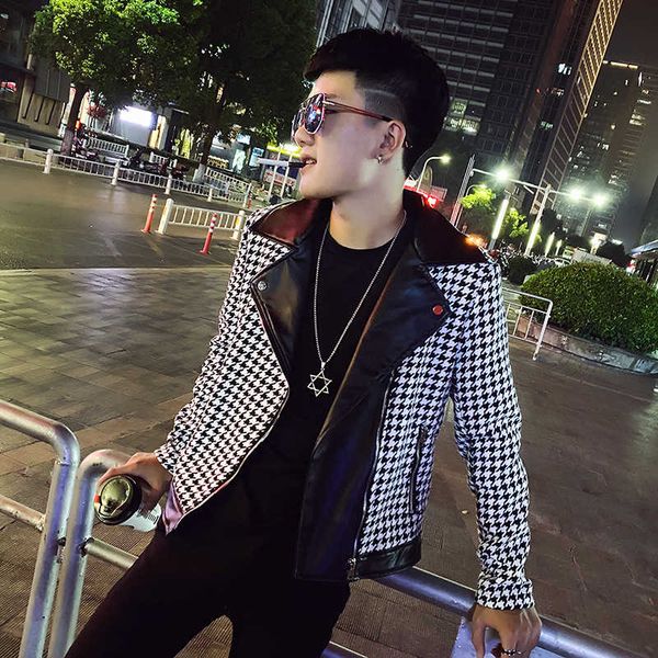 autumn and winter 2020 new social guys slim men's fashionable leather jacket, Black;brown
autumn and winter 2020 new social guys slim men's fashionable leather jacket, Black;brown