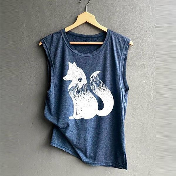 women vest casual loose print sleeveless cotton tank sport pullover fox print summer women t shirts blusas mujer de moda, White
women vest casual loose print sleeveless cotton tank sport pullover fox print summer women t shirts blusas mujer de moda, White