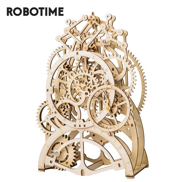 robotime diy 3d wooden puzzle mechanical gear drive pendulum clock assembly model building kit toys for children lk501 y200413
robotime diy 3d wooden puzzle mechanical gear drive pendulum clock assembly model building kit toys for children lk501 y200413