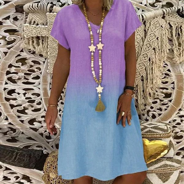 s 5xl plus size dress summer women vintage gradient short sleeve midi dress retro printed summer loose beach casual dresses vestidos, Black;gray 
s 5xl plus size dress summer women vintage gradient short sleeve midi dress retro printed summer loose beach casual dresses vestidos, Black;gray