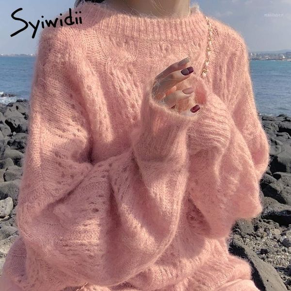 syiwidii cashmere sweater women oversize soft o-neck female casual solid fashion hollow pullover ladies winter sweaters 2020 new1, White;black
syiwidii cashmere sweater women oversize soft o-neck female casual solid fashion hollow pullover ladies winter sweaters 2020 new1, White;black