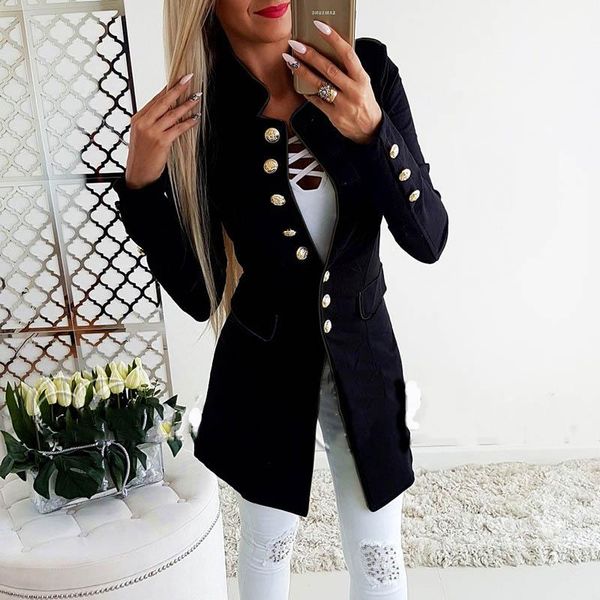 women ladies casual single-breasted formal long blazer jacket slim fit coat ql sale, White;black
women ladies casual single-breasted formal long blazer jacket slim fit coat ql sale, White;black