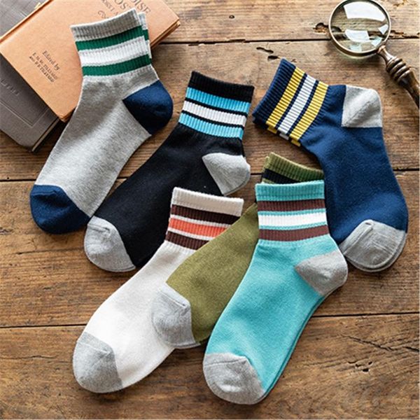 men's socks 1 pair fashion ankle striped cotton blend men sport casual sock hosiery soft short street style, Black
men's socks 1 pair fashion ankle striped cotton blend men sport casual sock hosiery soft short street style, Black