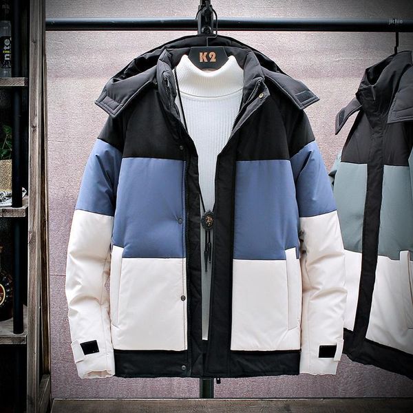 thicken men's down jacket patchwork hooded warm parka men casual waterproof windproof winter coat male windbreaker coats 3xl 4xl1, Black
thicken men's down jacket patchwork hooded warm parka men casual waterproof windproof winter coat male windbreaker coats 3xl 4xl1, Black