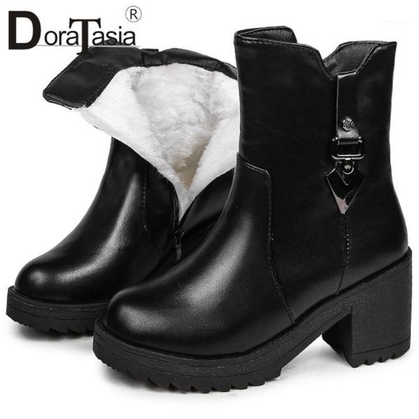 doratasia new ladies winter fur boots fashion chunky high heels plush ankle boots women 2020 party office winter shoes woman1, Black
doratasia new ladies winter fur boots fashion chunky high heels plush ankle boots women 2020 party office winter shoes woman1, Black