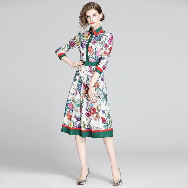casual dresses vintage shirt overlay flower print dress women single-breasted wrist sleeve fit and flare slim swing party elegant midi dress, Black;gray
casual dresses vintage shirt overlay flower print dress women single-breasted wrist sleeve fit and flare slim swing party elegant midi dress, Black;gray