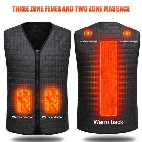 for outdoor cycling winter outdoor usb infrared heating vest electric heated waistcoat for camping hiking cycling1, Gray;blue
for outdoor cycling winter outdoor usb infrared heating vest electric heated waistcoat for camping hiking cycling1, Gray;blue