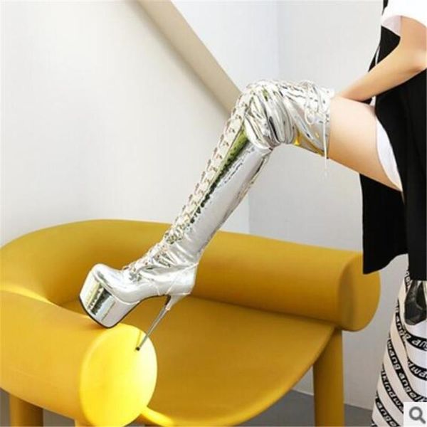 boots 2021 autumn and winter fashion women's high-quality lace-up over-the-knee 16cm stilettos 3-11 12, Black
boots 2021 autumn and winter fashion women's high-quality lace-up over-the-knee 16cm stilettos 3-11 12, Black