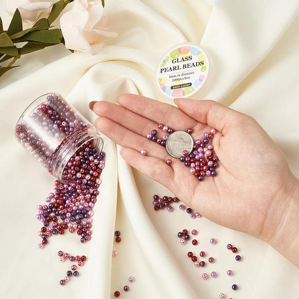 4~4.5mm round dyed glass pearl beads sets loose beads for jewelry making diy mixed color, hole: 0.7~1mm; about 1000 qylxtt, Black;white
4~4.5mm round dyed glass pearl beads sets loose beads for jewelry making diy mixed color, hole: 0.7~1mm; about 1000 qylxtt, Black;white