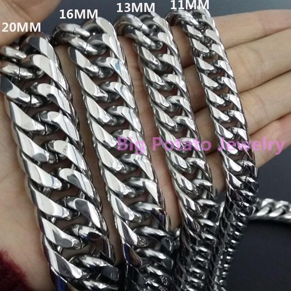 11/13/16/20mm wide polishing cuban curb link chian stainless steel necklace/bracelet for cool men's gift 7-40inch choose, Silver
11/13/16/20mm wide polishing cuban curb link chian stainless steel necklace/bracelet for cool men's gift 7-40inch choose, Silver