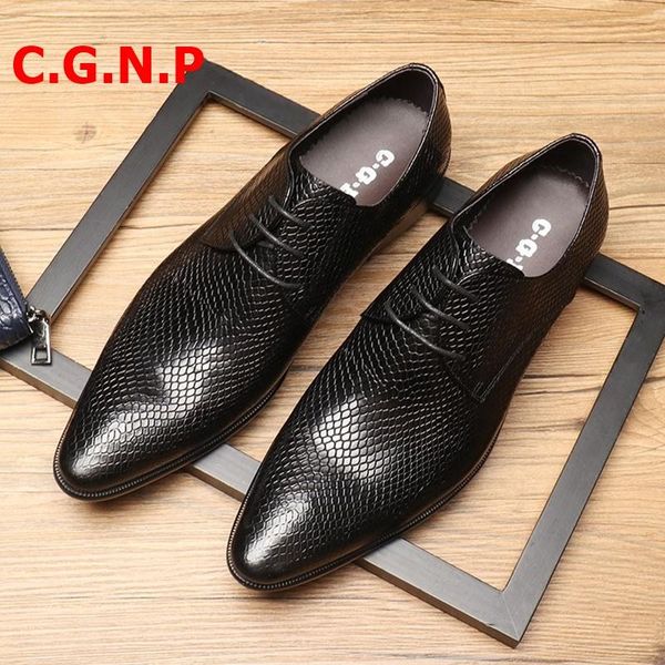 dress shoes c·g·n·p genuine leather snakeskin pattern black mens luxury men breathable pointed toe lace-up formal
dress shoes c·g·n·p genuine leather snakeskin pattern black mens luxury men breathable pointed toe lace-up formal