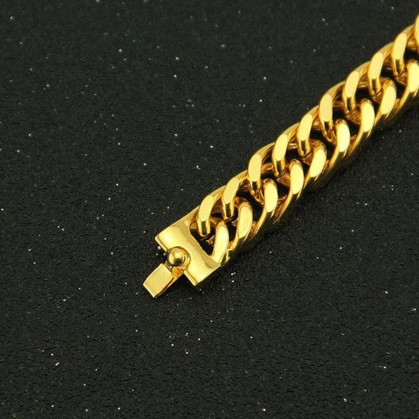 hip hop golden smooth cuban chain bracelet ice out men's trend bracelet jewelry gift wmtwrl, Black
hip hop golden smooth cuban chain bracelet ice out men's trend bracelet jewelry gift wmtwrl, Black