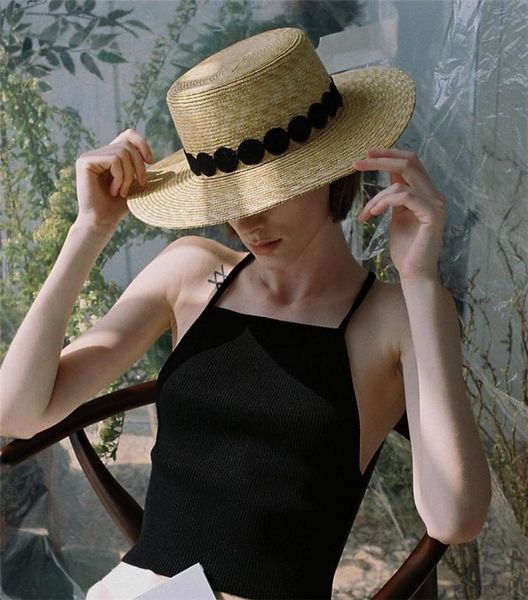 wide brim hats vriginer 2021 flat black white ribbon summer sun visor hat fashion straw elegant ladies panama beach, Blue;gray
wide brim hats vriginer 2021 flat black white ribbon summer sun visor hat fashion straw elegant ladies panama beach, Blue;gray