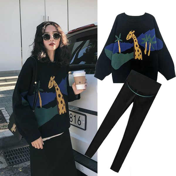 pregnant women's sweater wear fashionable coat net red air short knitted clothing autumn winter warm bottoming set, White
pregnant women's sweater wear fashionable coat net red air short knitted clothing autumn winter warm bottoming set, White