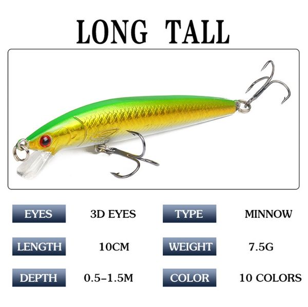minnow lure for fishing gear 10 cm for ocean boat beach rock fishing bait lake river reservoir pond fishing wmtxcl
minnow lure for fishing gear 10 cm for ocean boat beach rock fishing bait lake river reservoir pond fishing wmtxcl
