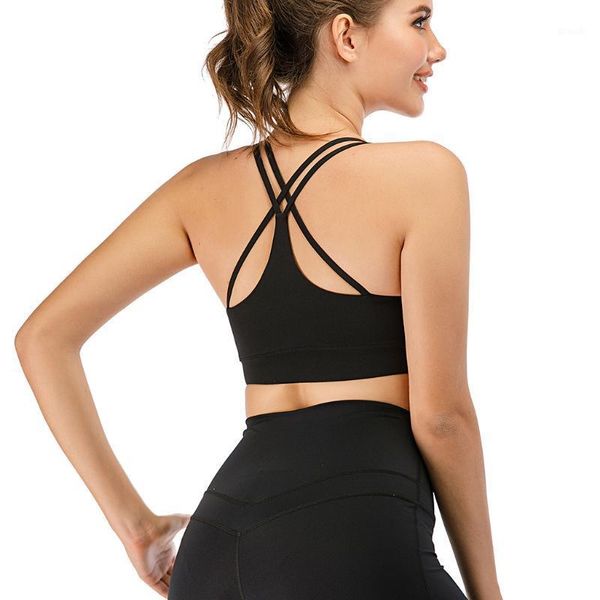 gym clothing u-neckline sports bras women yoga shirt cross back hollow out padded bra push up high impact active wear1, White;black
gym clothing u-neckline sports bras women yoga shirt cross back hollow out padded bra push up high impact active wear1, White;black