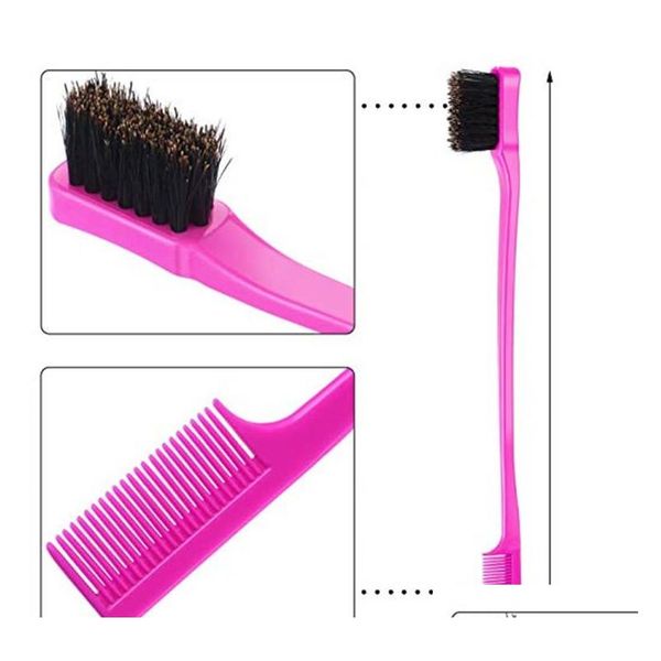 new beauty double sided edge control hair comb hair styling hair brush eyebr qylwik sweet07, Silver
new beauty double sided edge control hair comb hair styling hair brush eyebr qylwik sweet07, Silver