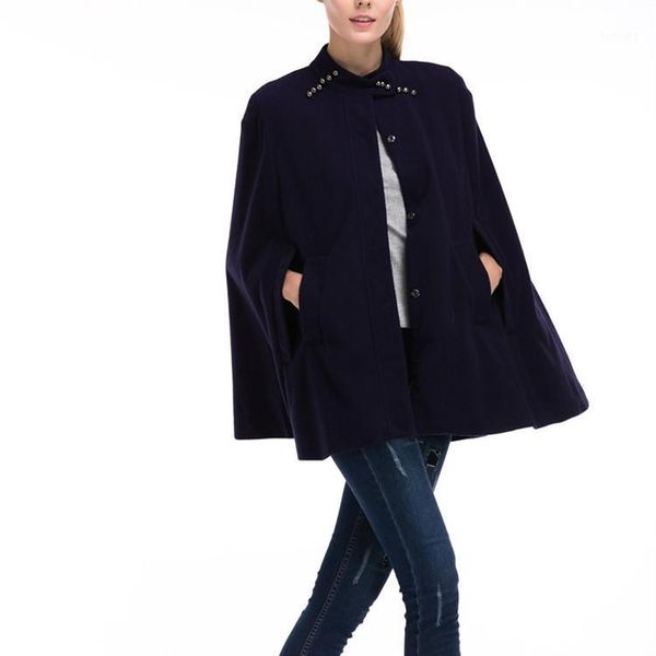 new autumn winter batwing sleeve turtleneck long cape woman vintage button woolen coats high street loose solid cloak outerwear1, Black
new autumn winter batwing sleeve turtleneck long cape woman vintage button woolen coats high street loose solid cloak outerwear1, Black