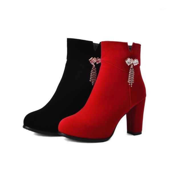 pqecfs big size 31-43 spring & autumn & winter women solid sweet flock crystal ankle boots 2 colors1, Black
pqecfs big size 31-43 spring & autumn & winter women solid sweet flock crystal ankle boots 2 colors1, Black