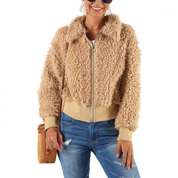 women thick warm teddy bear pocket fleece jacket coat zip up outwear overcoat winter soft fur jacket female plush coat elegant1, Black;brown
women thick warm teddy bear pocket fleece jacket coat zip up outwear overcoat winter soft fur jacket female plush coat elegant1, Black;brown