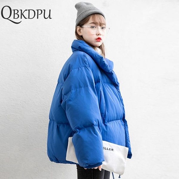 new autumn winter loose cotton jacket down parkas women bf style thick padded coat plus size short outwear female clothing 201029, Black 
new autumn winter loose cotton jacket down parkas women bf style thick padded coat plus size short outwear female clothing 201029, Black