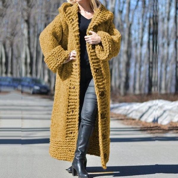 umeko thick warm cardigan women fall winter hooded oversized plus size sweaters knitted coats loose long overcoats knitwear y200915, White;black
umeko thick warm cardigan women fall winter hooded oversized plus size sweaters knitted coats loose long overcoats knitwear y200915, White;black