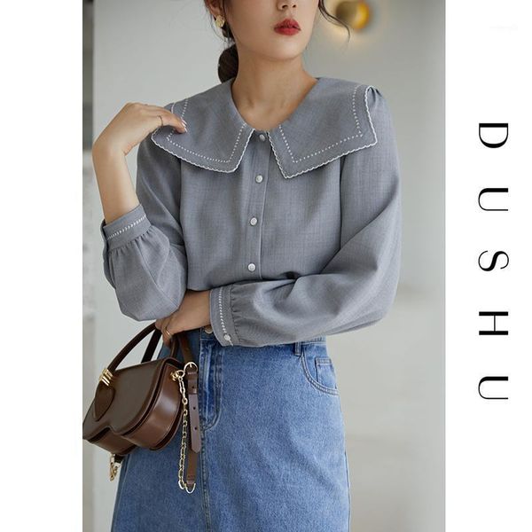 dushu plus size sailor collar embroidery blouse shirt women spring autumn long sleeve elegant female office causal blouse1, White
dushu plus size sailor collar embroidery blouse shirt women spring autumn long sleeve elegant female office causal blouse1, White