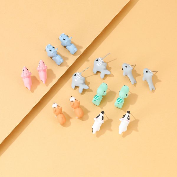 1 pair cute animal bite earring 6 styles cartoon animal stud earrings unique design ear jewelry dinosaur earrings party fun gifts, Golden;silver
1 pair cute animal bite earring 6 styles cartoon animal stud earrings unique design ear jewelry dinosaur earrings party fun gifts, Golden;silver