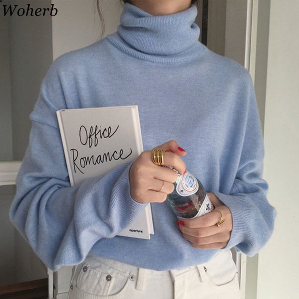 woherb turtleneck pullovers women winter autumn sweater korean sweet ol girl knitted jumpers female ulzzang daily chic c1120, White;black
woherb turtleneck pullovers women winter autumn sweater korean sweet ol girl knitted jumpers female ulzzang daily chic c1120, White;black