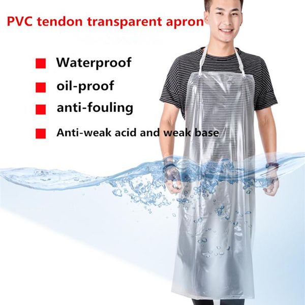 110x65cm Transparent PVC Apron Oil-proof Kitchen Aprons for Housework Restaurant Cooking Kitchen Accessory Acid and Alkali Prote
110x65cm Transparent PVC Apron Oil-proof Kitchen Aprons for Housework Restaurant Cooking Kitchen Accessory Acid and Alkali Prote