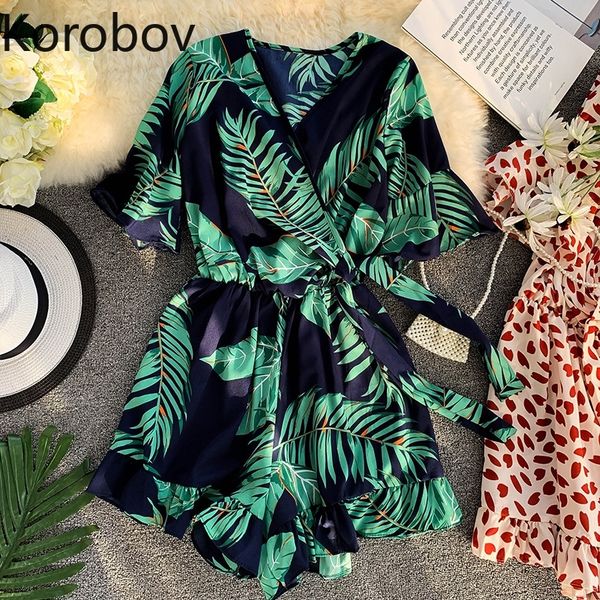 korobov plant print high waist lacing jumpsuit women beach vacation v neck bodysuit flare short sleeve korean playsuit 77665 y200422, Black;white
korobov plant print high waist lacing jumpsuit women beach vacation v neck bodysuit flare short sleeve korean playsuit 77665 y200422, Black;white