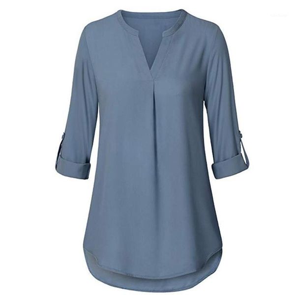 women's blouses & shirts womens daily chiffon loose long sleeve solid v neck cuffed shirt fashion woman 2021 women l07171, White
women's blouses & shirts womens daily chiffon loose long sleeve solid v neck cuffed shirt fashion woman 2021 women l07171, White