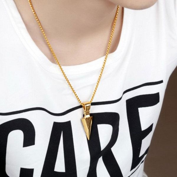 pendant necklaces women men necklace stainless steel spearhead arrowhead chocker jewelry a66, Silver
pendant necklaces women men necklace stainless steel spearhead arrowhead chocker jewelry a66, Silver