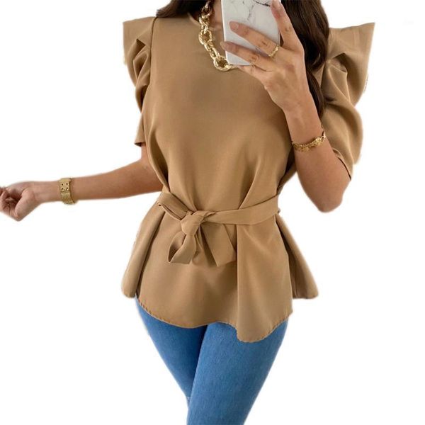 2020 summer new women elegant blouse shirts puff short sleeve o-neck plain blouses fashion retro office ladies shirts1, White
2020 summer new women elegant blouse shirts puff short sleeve o-neck plain blouses fashion retro office ladies shirts1, White