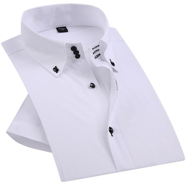 summer smart casual diamond buttons mens dress shirt white short sleeve luxury high collar slim fit stylish business blouse 201120, White;black
summer smart casual diamond buttons mens dress shirt white short sleeve luxury high collar slim fit stylish business blouse 201120, White;black