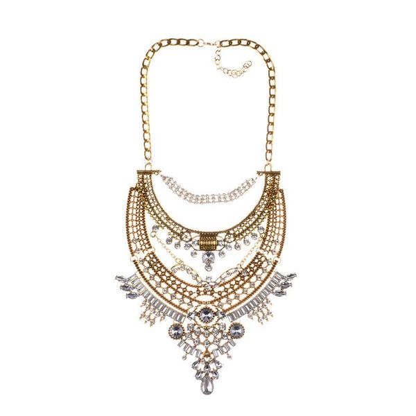 european and american big jewelry new exaggerated electroplating electrophoresis black alloy inlaid gem court retro exaggerated necklace, Silver
european and american big jewelry new exaggerated electroplating electrophoresis black alloy inlaid gem court retro exaggerated necklace, Silver