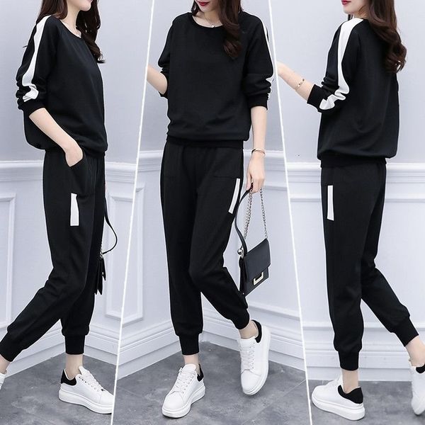 2021 new two ensemble plus size sports suit fall and winter casual loose women's jersey train wives p33z, White
2021 new two ensemble plus size sports suit fall and winter casual loose women's jersey train wives p33z, White