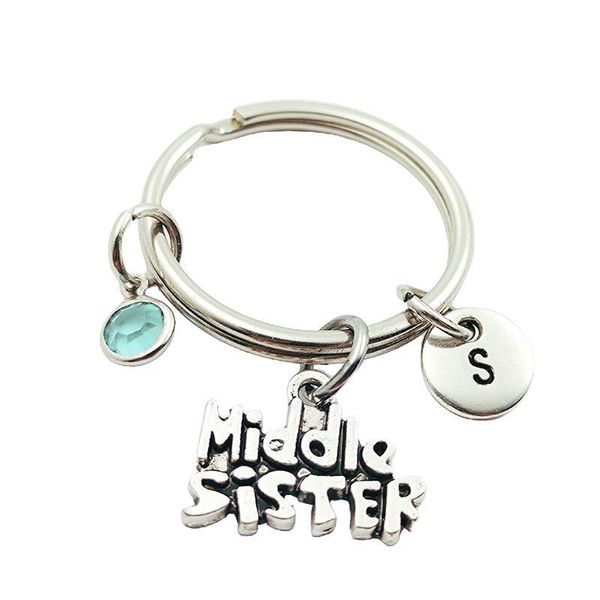keychains middle sister initial letter birthstone keyring creative fashion jewelry women gifts accessories pendant, Silver
keychains middle sister initial letter birthstone keyring creative fashion jewelry women gifts accessories pendant, Silver