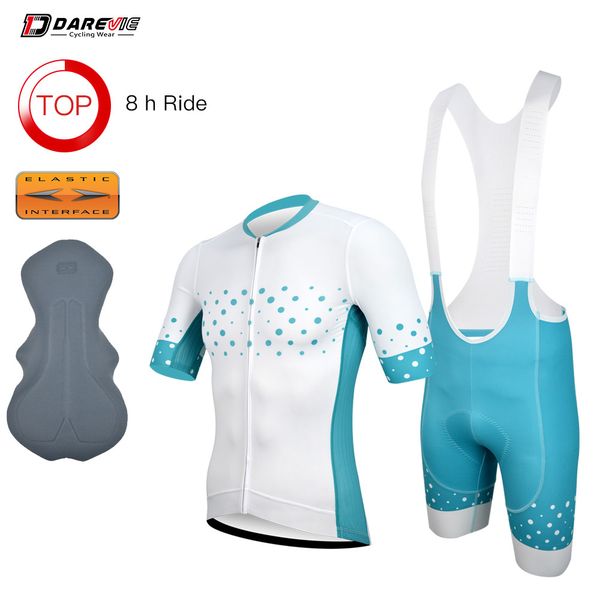 darevie clothing set italy fabric jersey ykk zipper bib shorts sponge pad shockproof cycling uniform c0123, Gray
darevie clothing set italy fabric jersey ykk zipper bib shorts sponge pad shockproof cycling uniform c0123, Gray