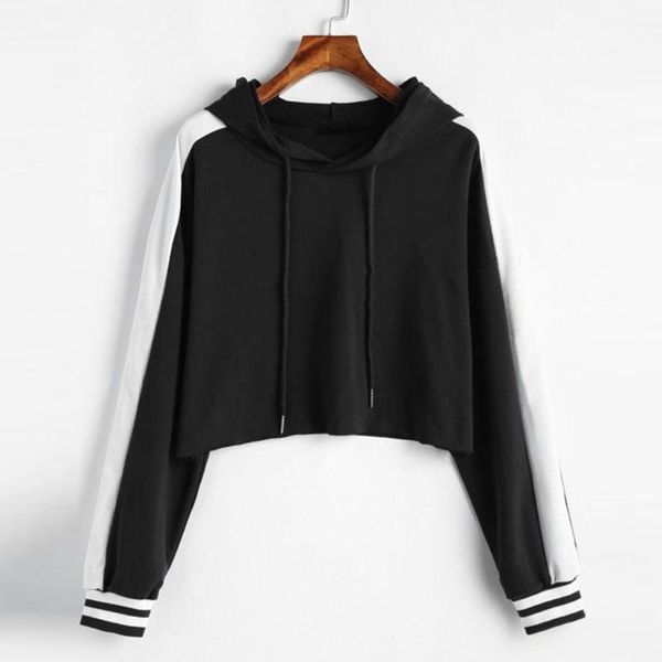 women's hoodies & sweatshirts women womens solid long sleeve splice sweatshirt short pullover hooded blouse1, Black
women's hoodies & sweatshirts women womens solid long sleeve splice sweatshirt short pullover hooded blouse1, Black